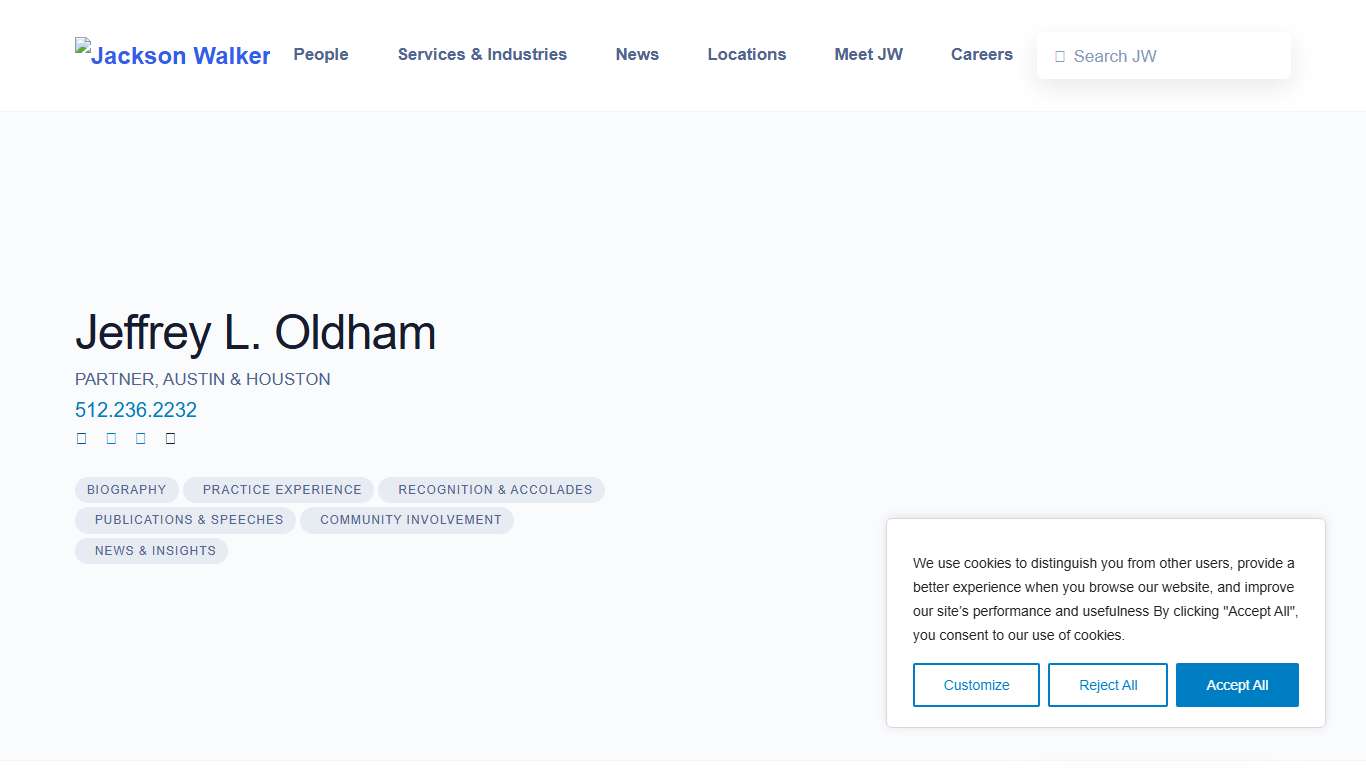 Jeffrey L. Oldham - Texas-Based Appellate Attorney - Jackson Walker